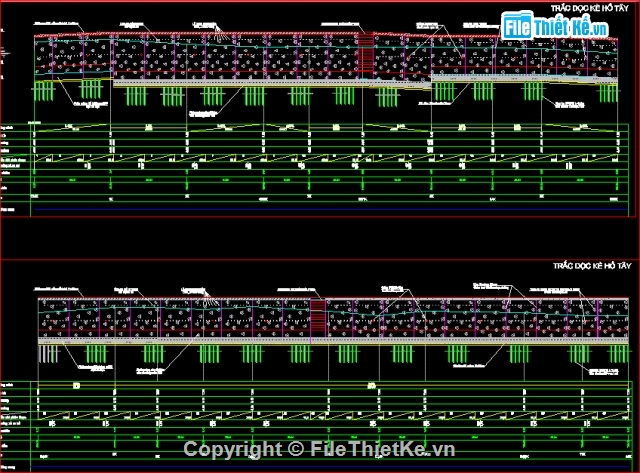 đường trắc dọc,Bản vẽ autocad,bản vẽ cad